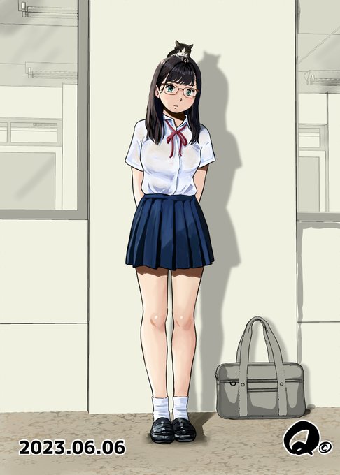 先日のモノクロ絵に色付けたぞ～～🖌 