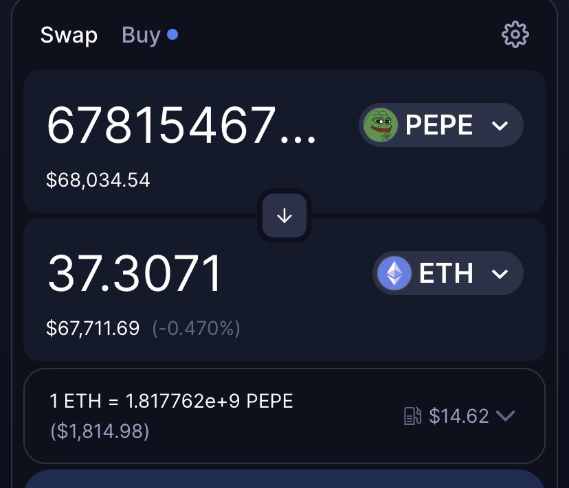 CryptoMafia420's tweet image. Giving away $1000 in $PEPE to 3 lucky followers 🐸

Drop your $ETH address, follow &amp;amp; RT 🎁

You better turn on notifications 🔔

Ends in 24 hours ⏰