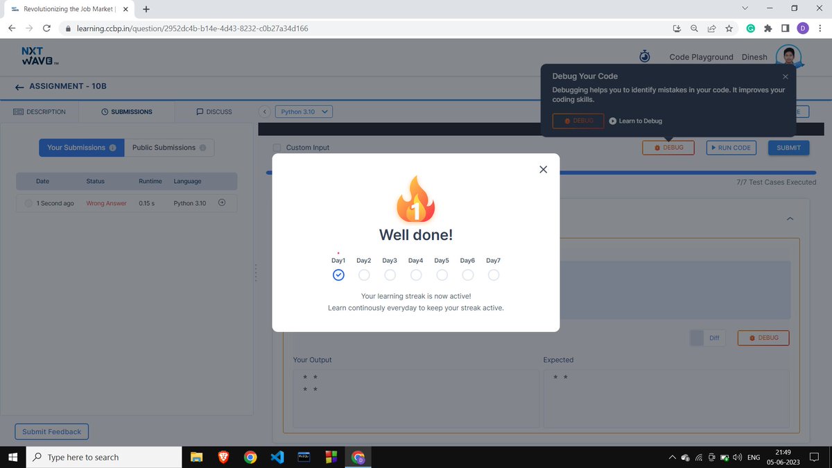 baratam_dinesh9's tweet image. Hello all, I know I am late for this #MakeJuneGreen, and started experiencing the new feature in the learning portal, The consistency tracker which is super awesome, and I appreciate the creative team.