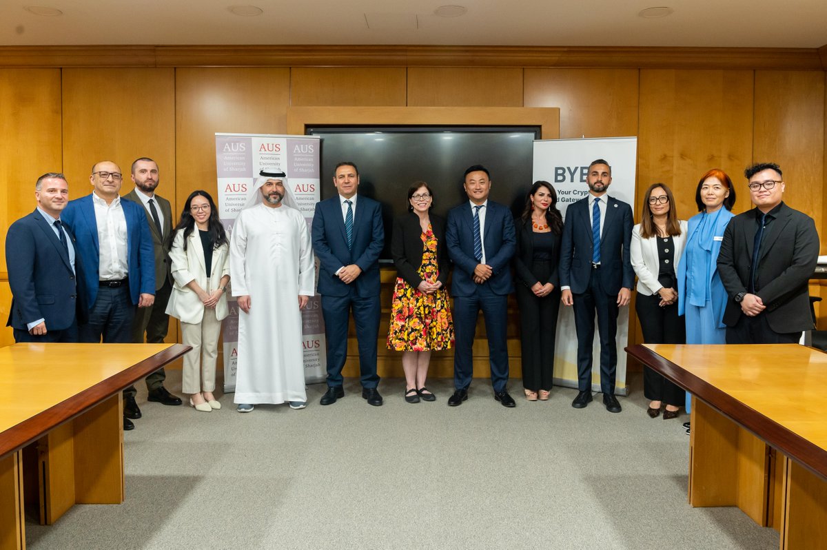 Bybit_Official's tweet photo. 🎉 Introducing the #Bybit and American University of Sharjah partnership!

We're excited to collaborate with @AUSharjah to advance blockchain education and empower students to become future tech innovators.

Learn more here: https://t.co/0U5oDfN8wu

#TheCryptoArk https://t.co/kLIg72t02g