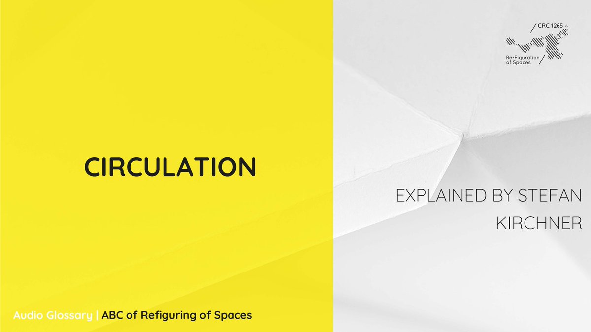 SFB1265's tweet image. This week&apos;s term in our online audio-glossary🔠&quot;ABC of refiguring spaces&quot; is C for circulation⬇️This time explained by sociologist Stefan Kirchner!  #wisskomm #spatialresearch #circulation #socialscience 
Listen to it here: sfb1265.de/en/glossary/#c…