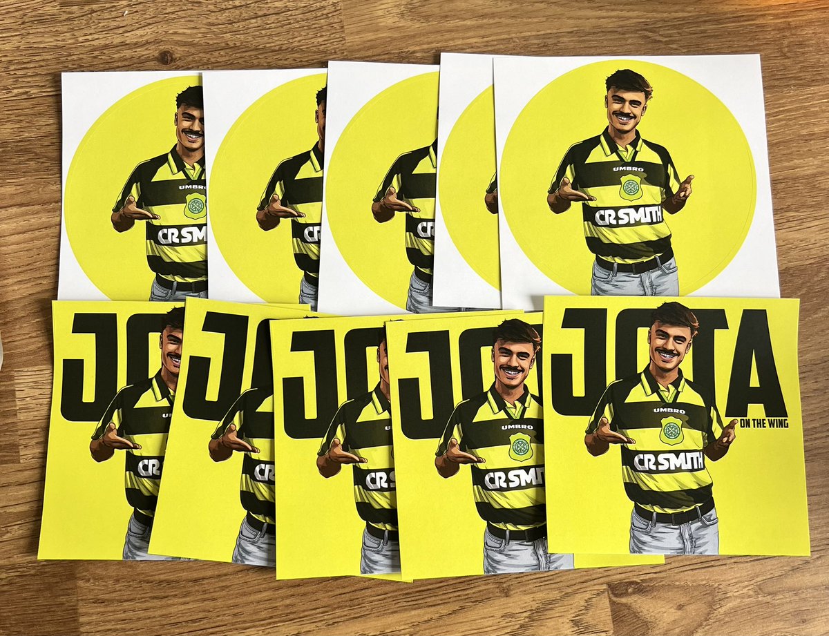 On pre-order until 5pm today

KT63.bigcartel.com

RT and comment 🏆 🏆 🏆 and I’ll give away 10 Jota sticker packs to 10 random people