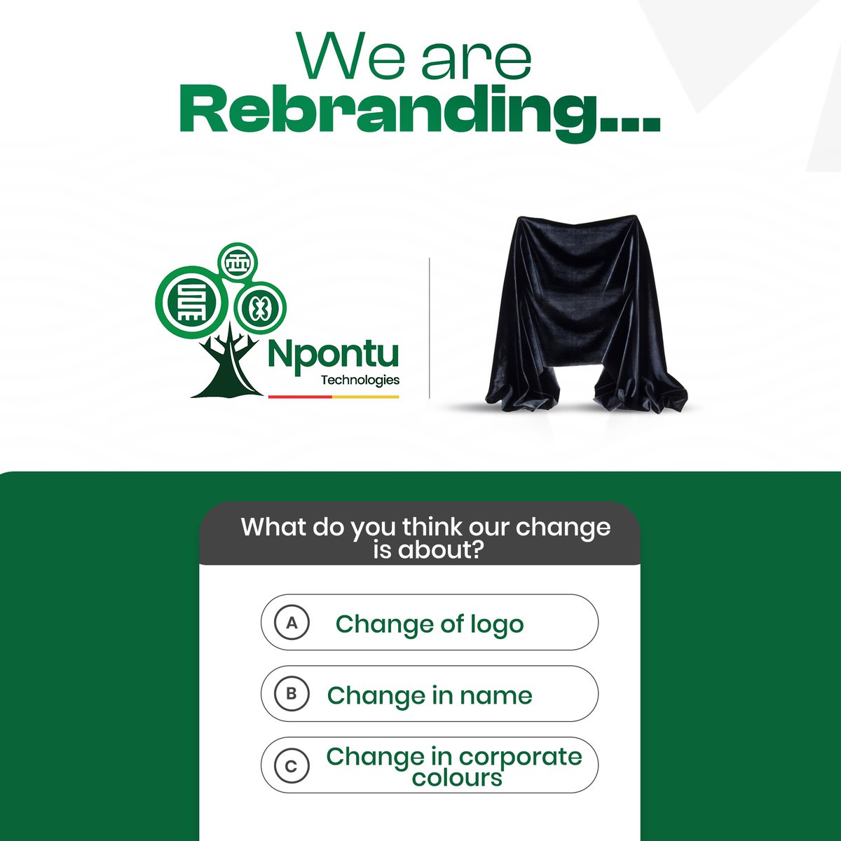 Npontu's tweet image. Big news, friends! 🎉 
We&apos;ve had an amazing 7-year adventure together, and now it&apos;s time for something fresh and exciting. 

Can you guess what&apos;s coming our way this year? Stay tuned! 🤩 

# Npontu #RebrandingSurprise #NewChapter #ExcitingChanges #StayTuned #GuessTheBigReveal