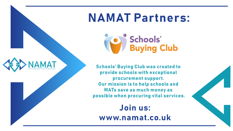 It is lovely to have Schools Buying Club in our NAMAT supplier directory! @SchoolsBuyClub was created to provide schools and Trusts with exceptional #procurement support. Not a #NAMAT member yet? Register today! bit.ly/3NfgQdd #Education #MultiAcademyTrusts