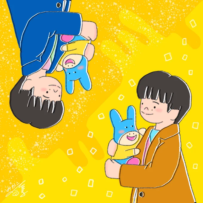 Beside YU  ・ 5号に向けて描いていた、ソルシュガ雄馬くん。 相反すると思われているものが、混ざり合うイメージで 5周年記事、曲のひとつひとつのコメントを読んでいて胸を焦がしまくっている内田雄馬のひとりです。  #内田雄馬 #内田雄馬5thanniversary #内田雄馬ソルシュガ #ファンアート