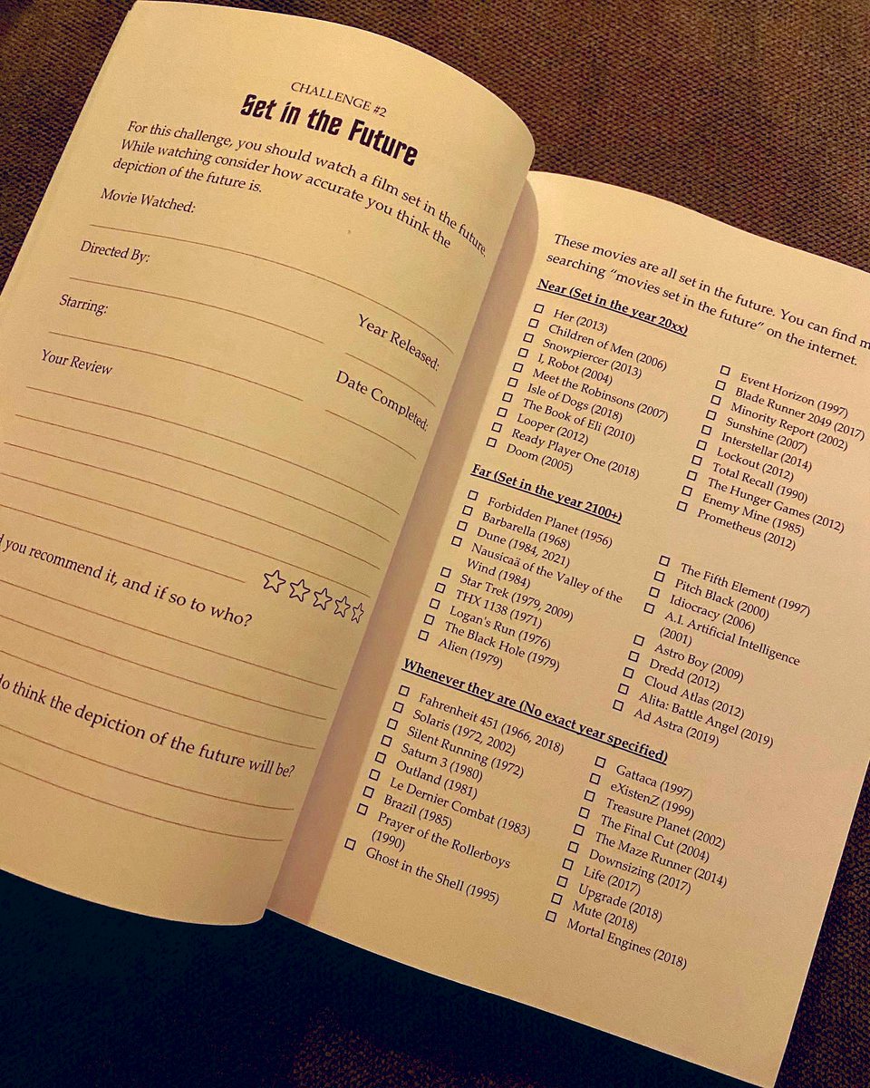 It’s #FathersDay soon. Looking for a gift they’ll actually enjoy, that’s a bit different, and keeps on giving? Take a look at our “52 Week Movie Challenge”

- 52 Challenges
- Suggestions
- Add your own notes

🇬🇧 £6.24
 amzn.to/3pzezOf

🇺🇸 $7.74
amazon.com/dp/B09NR7468C