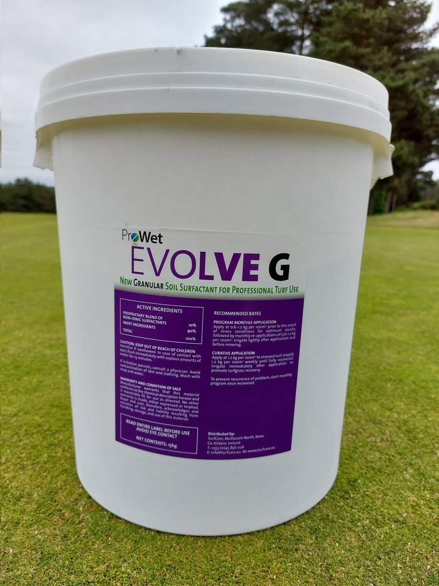 ProWet Evolve G contains the same molecule thats in ProWet Evolve, dispersable granules, and low low rates of between 0.6 and 1.2 g per sq m.
@rhizosolutions 
#moisturemanagement
#TurfCare3PA
