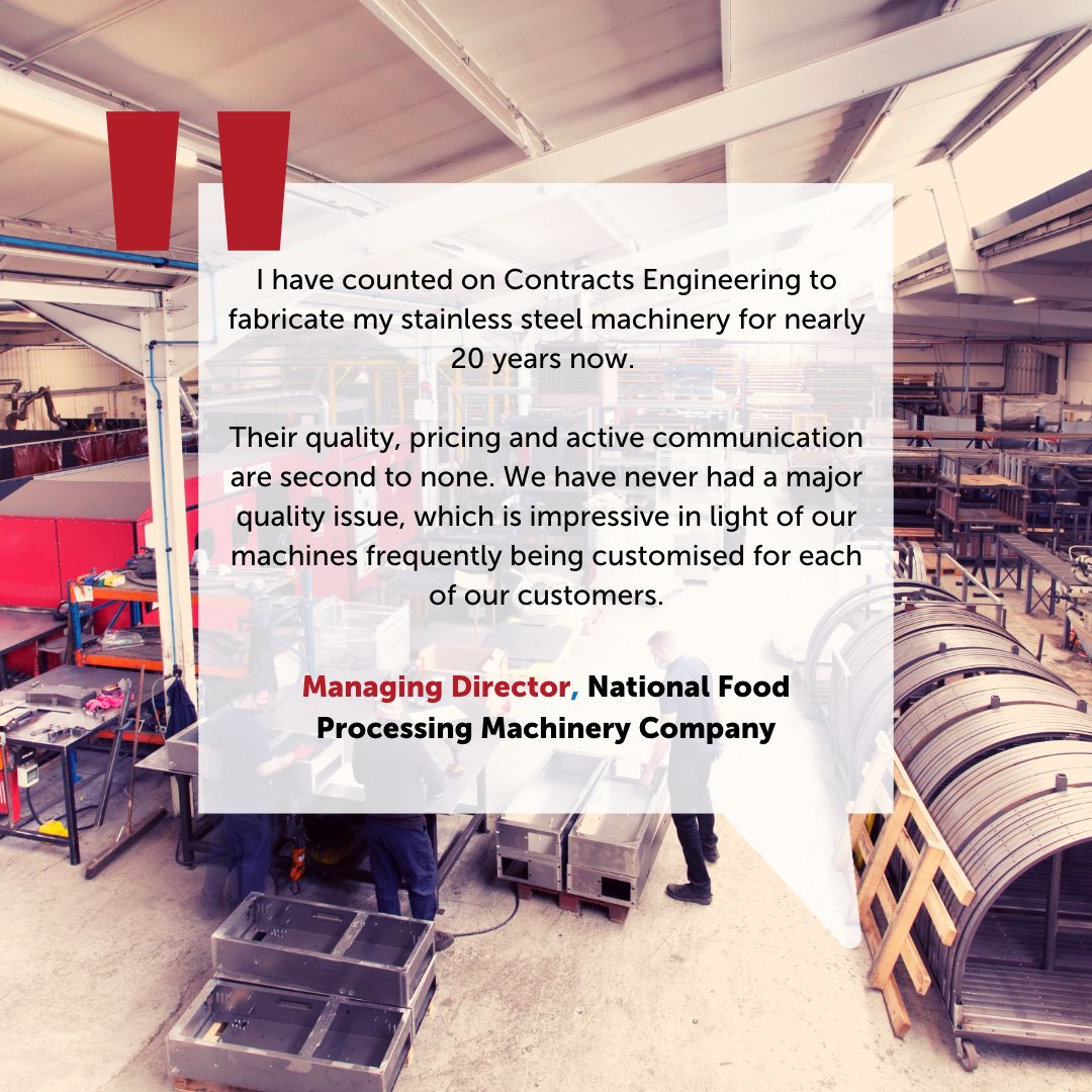 Just look at this customer testimonial below, they have been with us for nearly two decades! 👊

It just goes to show that consistent high quality standards, fantastic customer service and value-driving pricing pays off!

#MetalFabrication #SheetMetal #EngineeringUK #UKMfg