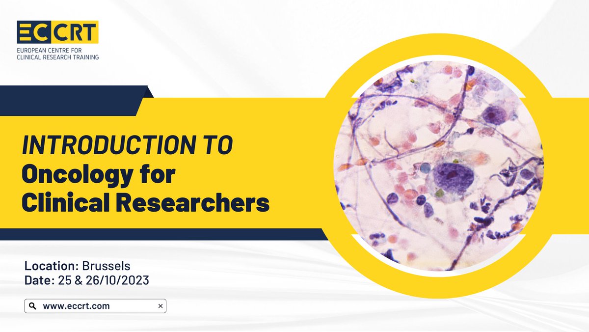 Do you want to shift your career toward clinical research in #oncology? Do you have some previous knowledge of this field but need to organize and structure this knowledge, so you can take a step forward? Join us!

#ClinicalResearchers #MedicalScience #ECCRT #Training