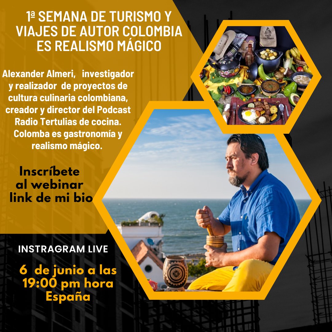 Hoy directo en IA con Alexander Almeri donde nos descubrirá destinos gastronómicos de Colombia pero desde una perspectiva diferente a través de la puesta en valor de la cocina tradicional y ancestral. Y apúntate para la presentación de TERRITORIA VIAJES josecantero.com/webinar-presen…