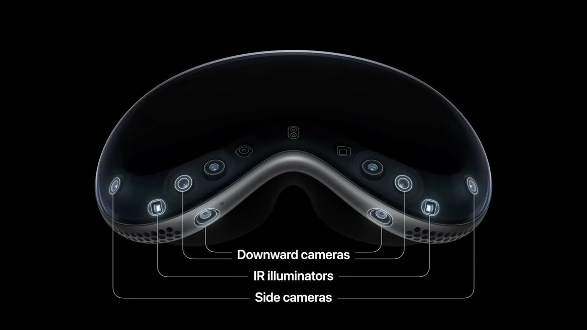 abrepy's tweet image. #AppleVisionPro extraordinary performance:
Watch 2D movies creating theatre and 3D movies in with real world experience.

Video call meetings as if you are present in physical.

#visionOS #AppleM2 &amp;amp; R1.

Virtual world becomes real world with cameras, mics and sensors.

#WWDC23