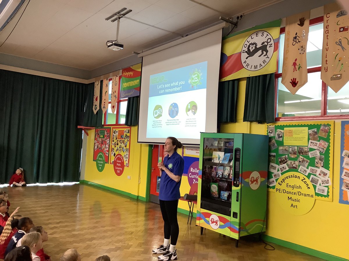 RollestonPri's tweet photo. We were so excited to hear all about @BTSLeicester from Laura in our assembly today! It starts tomorrow so watch out for the maps and cards which will be sent out with the children today. Let’s get Rolleston to the top of the points board! https://t.co/muFmrbiGo6