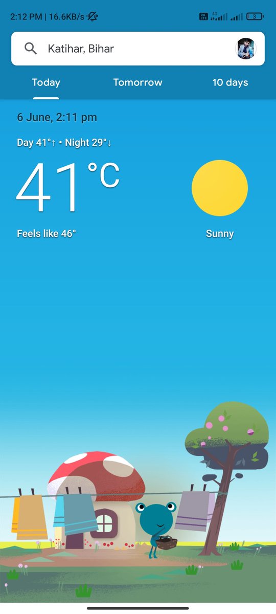 This is the current temperature of my Village. 
It is 41 celcius but it actually feels like 46.
#heatwave #summer
#Garmi #haayegarmi #orangezone