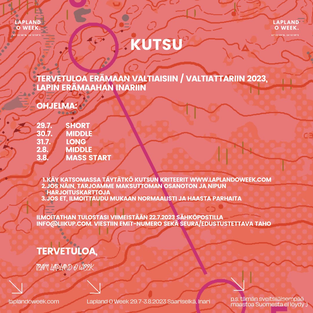 Sinusta Erämaan Valtias tai Valtiatar?
laplandoweek.com/eramaan-valtia…
#suunnistus #laplandoweek