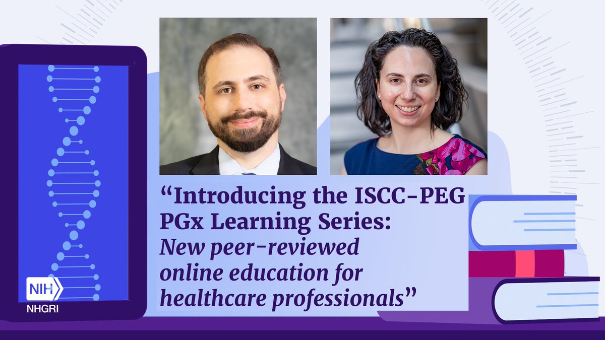 It's 2023 Healthcare Professionals' Genomics Education Week (#MedGeneEd23)! Register for the webinar today at 1 pm eastern on the new ISCC-PEG #PGx Learning Series hosted by @PittPharmacy. Register -&gt; nih.zoomgov.com/webinar/regist…