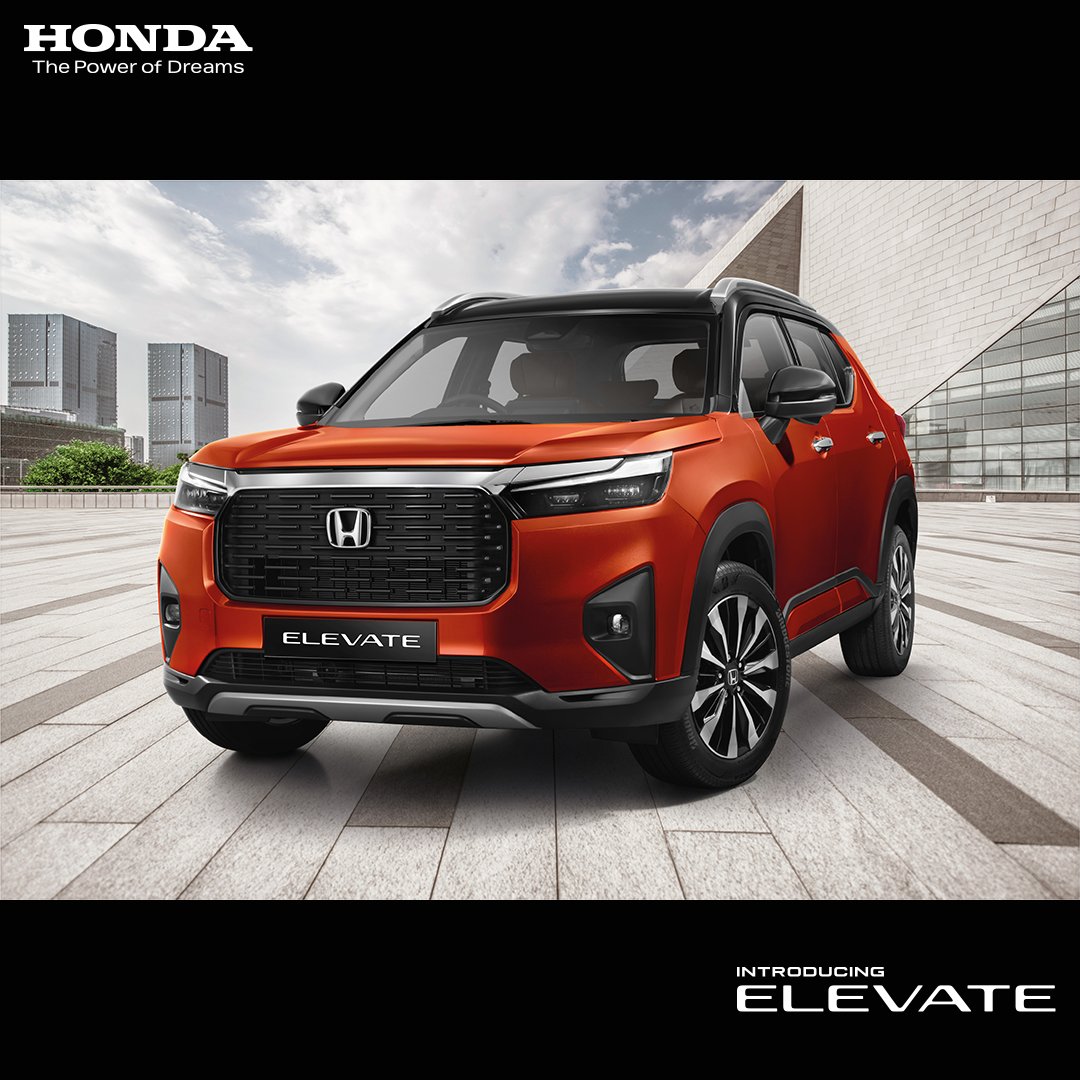 HondaCarIndia's tweet photo. Get mesmerized with the bold stylish design, spacious premium interiors, and comfortable cabin of the all-new Honda Elevate.

Follow the link to share your interest: https://t.co/RwSAp396BS

#HondaElevate #HondaCars #HondaCarsIndia #MostAwaitedSUV #YouAreTheChase https://t.co/86GxJVThpH