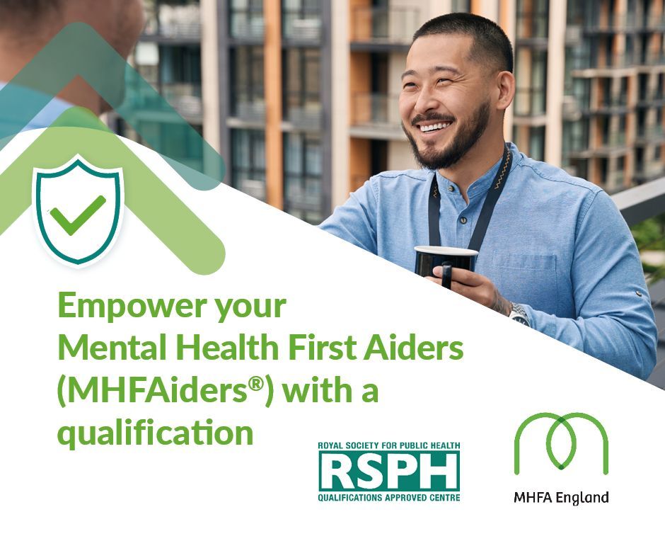 Empower your MHFAiders® with a qualification.

The RSPH Level 3 Award in Mental Health First Aid is the only one of its kind to be endorsed by the world’s oldest public health body, @R_S_P_H.

Book today: bit.ly/426OAgT

#MentalHealthFirstAid #MentalHealth