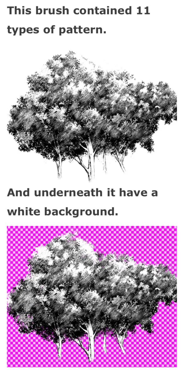 Manga Materials English on Twitter "Sketching Style Forest Brush /for Clip Studio only http