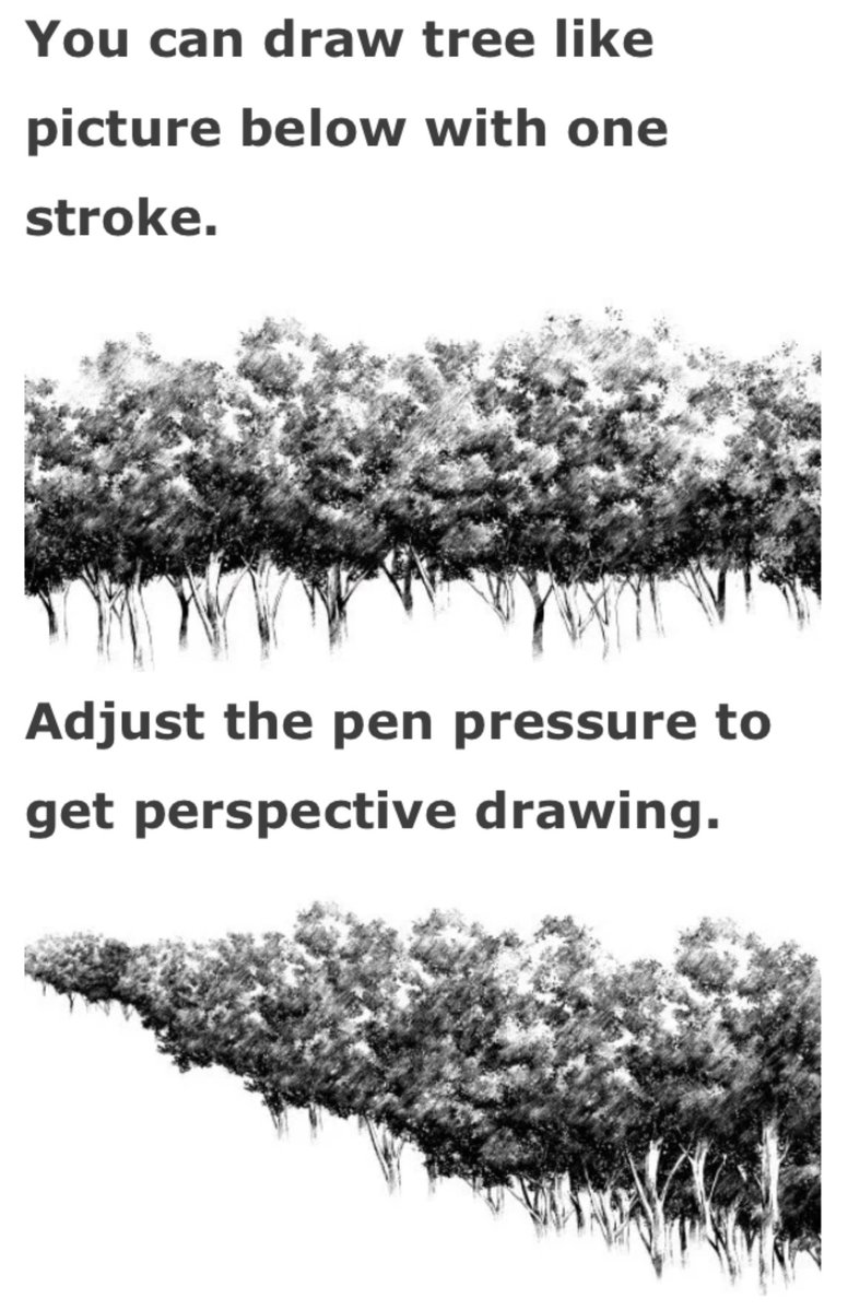 Manga Materials English on Twitter "Sketching Style Forest Brush /for Clip Studio only http