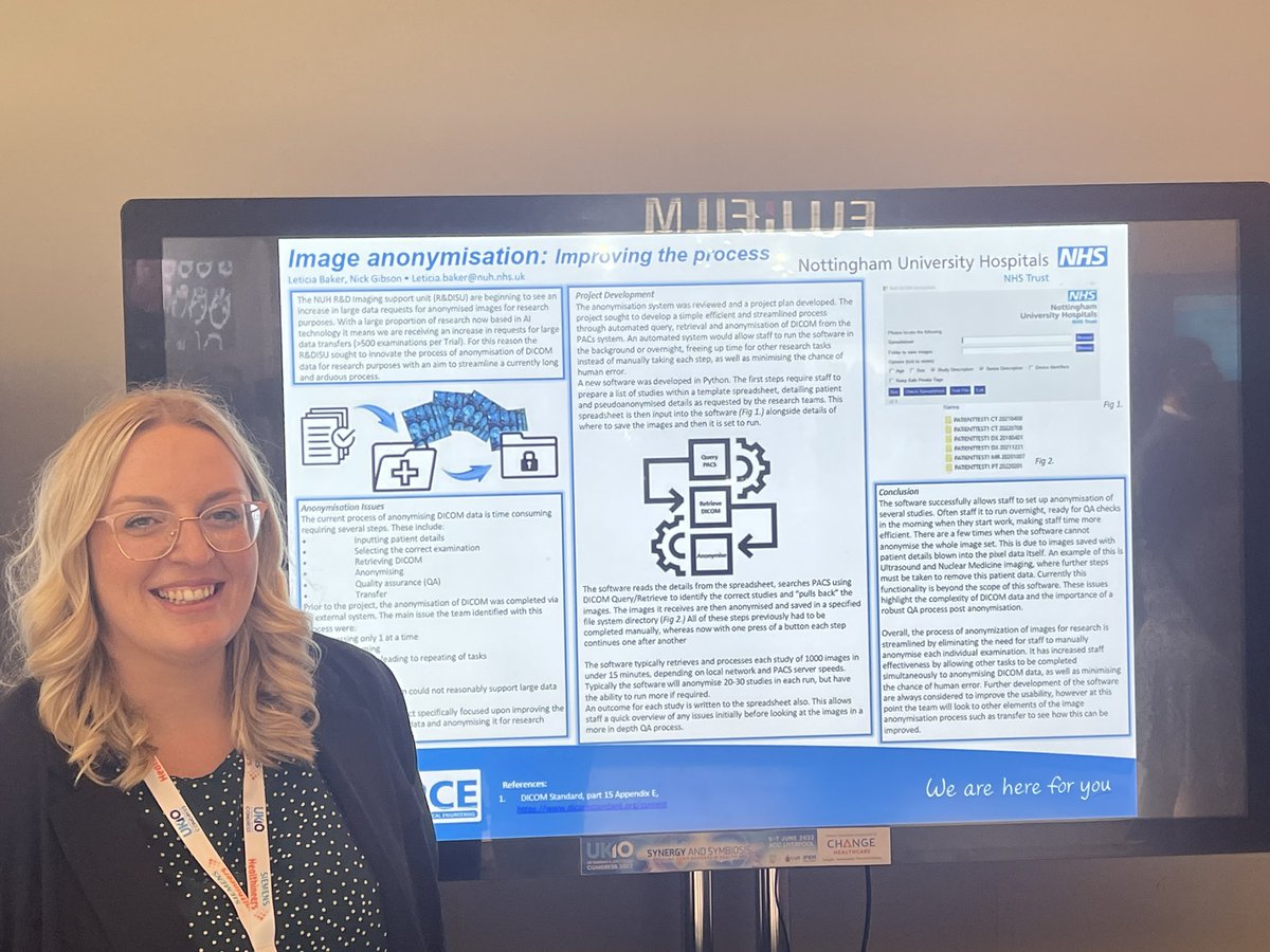 #UKIO2023 Take a look at how our NUH radiology research team changed our research imaging anonymisation processes