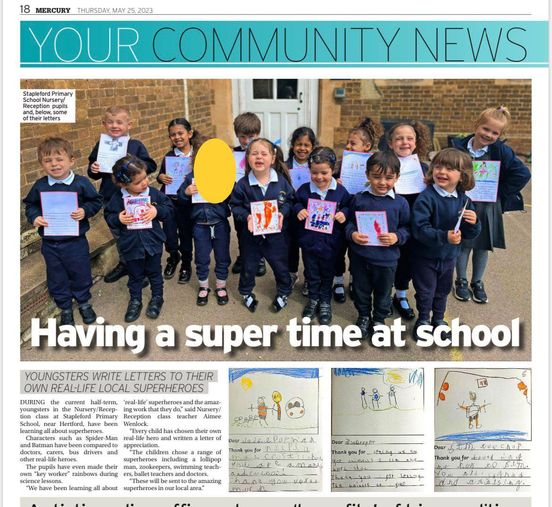 Did anyone spot Class 4 in the Mercury? They worked so hard on their letters, it’s only right they were published!!