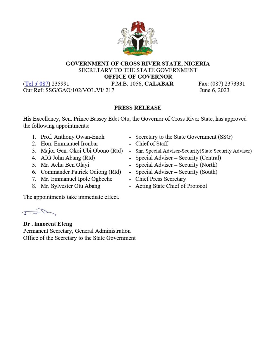 Bassey Edet Otu tweet media