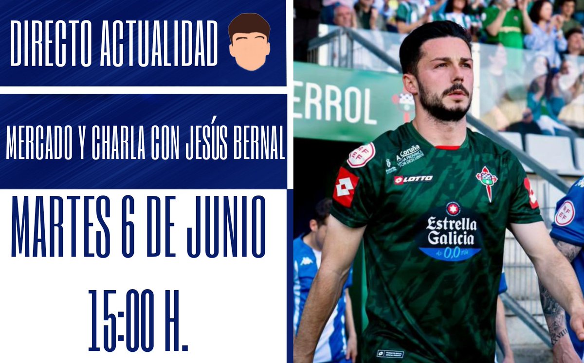 🔴 DIRECTO 🔴

Hoy, a las 15:00, en el canal, tocará idear nuestra planificación deportiva del próximo Real Zaragoza. Además, charlaremos con Jesús Bernal, exjugador del Deportivo Aragón, sobre su ascenso con el Racing de Ferrol.

¡Os espero! 

⏩twitch.tv/alexcuadrado_⏪