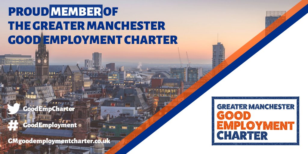 We are proud to announce we have become a Member of the Greater Manchester Good Employment Charter! @GoodEmpCharter. As a Member, we are among employers in GM leading the #GoodEmployment movement. GMgoodemploymentcharter.co.uk