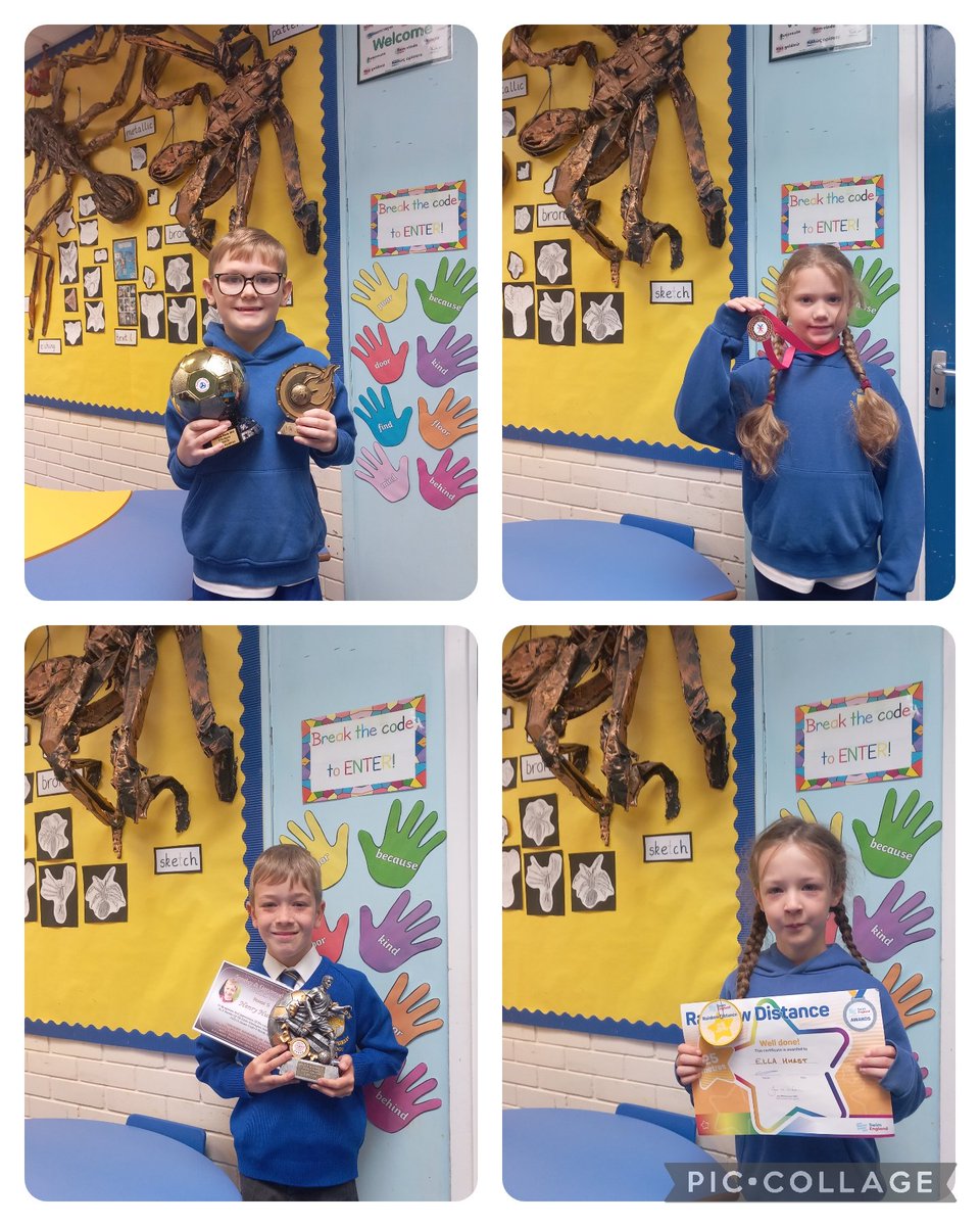 Mrs Knott (@debk104) on Twitter photo We have lots of award winners in Blackbirds today. Oliver and Henry have won football trophies, Ella has achieved a 25m swimming award, and Maleesha has won a bronze medal for gymnastics. Well done to all. <a href="/saintoswalds/">St Oswald's School</a> We have lots of award winners in Blackbirds today. Oliver and Henry have won football trophies, Ella has achieved a 25m swimming award, and Maleesha has won a bronze medal for gymnastics. Well done to all. <a href="/saintoswalds/">St Oswald's School</a>