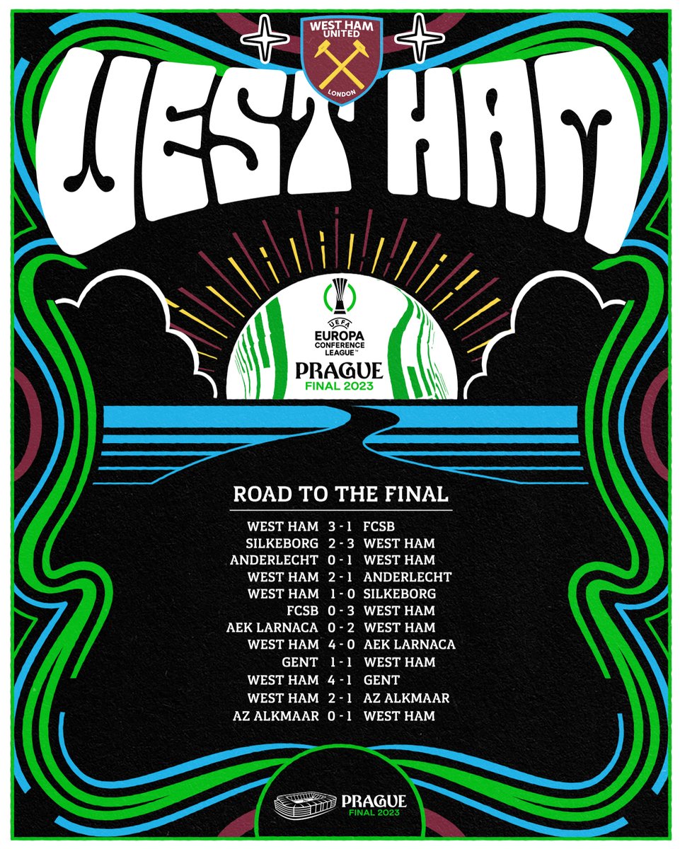 ⚒️ West Ham's tour to Prague 🇨🇿

@andeeborn x #UECLfinal