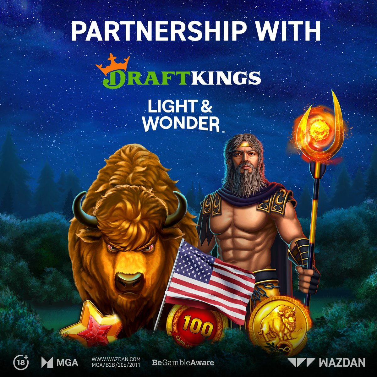 Amazing news – we’ve struck a deal with @DraftKings Casino for New Jersey!

You can now spin your fill in Wazdan’s top-performing games, including Magic Spins™, Power of Gods™: Hades, Sizzling Eggs™, and 9 Coins™, via Light &amp; Wonder’s aggregation platform. &#128293;

