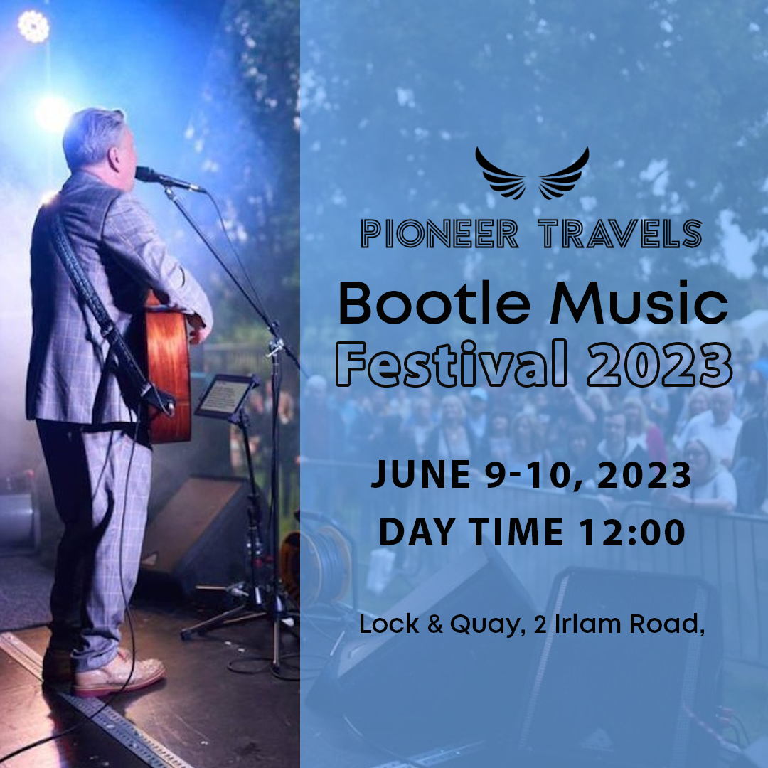 Bootle Music Festival 2023
June 9, 2023 - June 10, 2023

Day Times
Friday 
12:00 - 09:48

Day Times
Saturday 
12:00 - 09:48

Contact us
pioneertravels.co.uk
.
.
#pioneertravels #bootlemusicfestival #bmf2023 #bmf23 #lockandquaybootle #saferegen