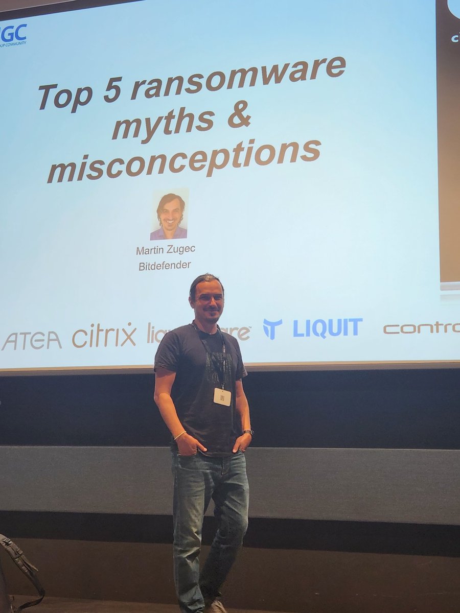 LilleBear's tweet image. It is so fun to see my old @citrix buddy @MartinZugec on stage at #CUGtech He is a true @myCUGC always a tru community friend, sharing his knowledge 🫶 @CUGNorway #Security #cyberattacks #ransomware #RaaS