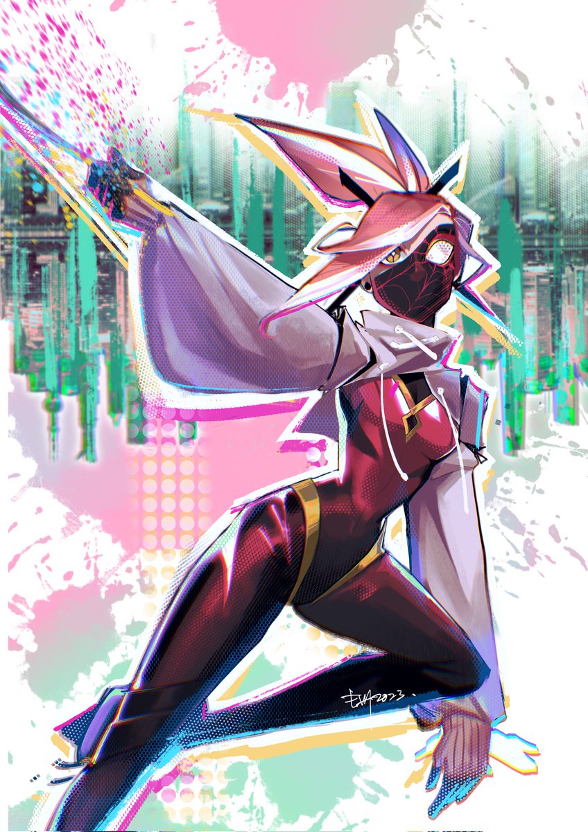 my OC in #SpiderVerse version
idk what im doing honestly, yes with referencesssssss.