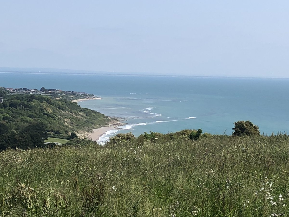 Morning walk to the monument on Culver Down. #greatviews