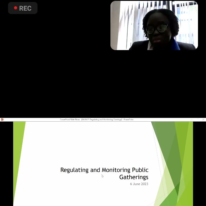 Dr Dorcas B LLD. (UP) (@basimanyaned) on Twitter photo #AHRC2023_APOC Continues! Now looking at Regulating & Monitoring Public Gatherings
with
<a href="/beryl_orao/">Beryl Orao</a>
Freedom from violence programme
Doctoral Candidate
<a href="/CHR_HumanRights/">CentreForHumanRights</a> <a href="/UPLawFaculty/">UP Law</a> #AHRC2023_APOC Continues! Now looking at Regulating & Monitoring Public Gatherings
with
<a href="/beryl_orao/">Beryl Orao</a>
Freedom from violence programme
Doctoral Candidate
<a href="/CHR_HumanRights/">CentreForHumanRights</a> <a href="/UPLawFaculty/">UP Law</a>