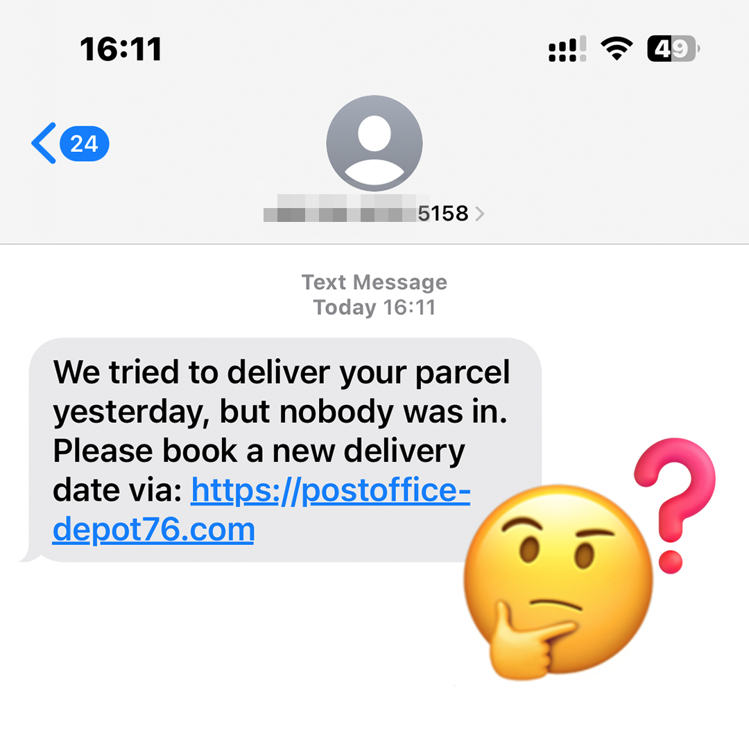 RealCallAI's tweet photo. Hey, you might think you've received a regular delivery message, but in reality, you've fallen for the scammer's trap! @LouisColumbus @BillMoore20 @sama @k_k537088 @TakeFive Using ChatGPT could help you avoid such issues.#scamtext #antiscam #OpenAI #RealcallAI #delivery https://t.co/aPVWSyLrnp