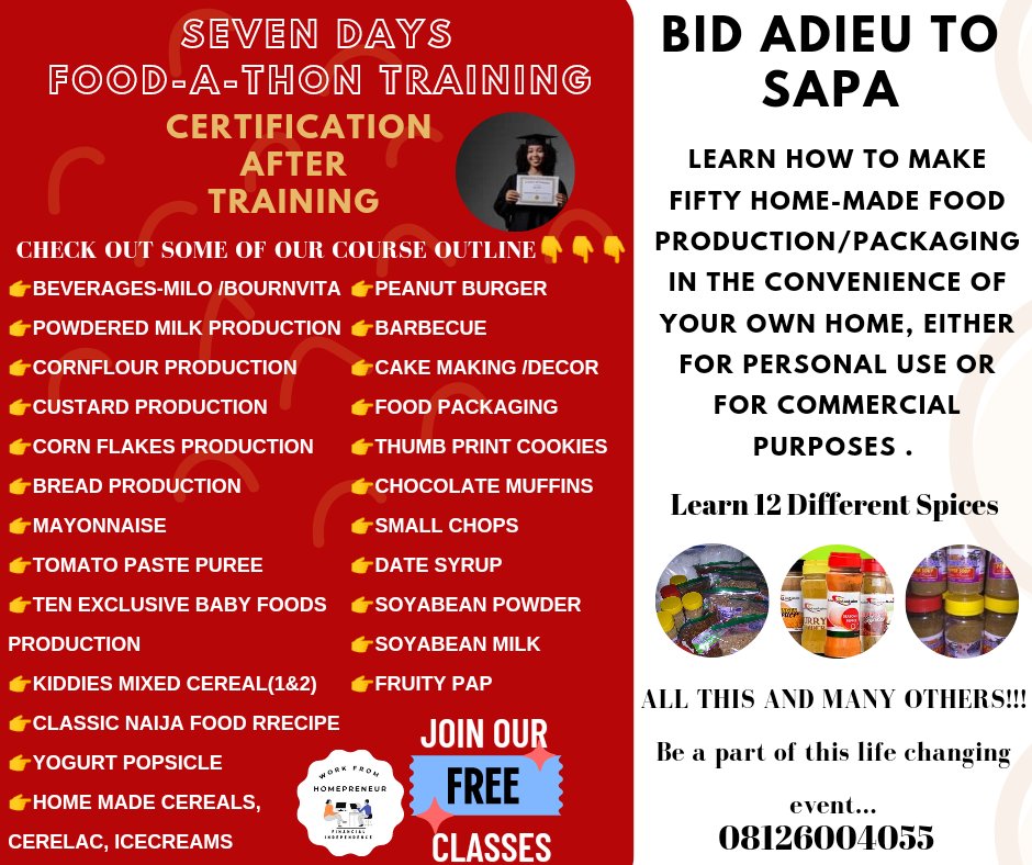 hannah_born2win's tweet photo. This initiative is aimed at empowering men, youths, unemployed, graduates women, mothers in particular, so they can make food production from home comfortably, cut unnecessary food expenses or, better yet, generate an additional source of money to their income. https://t.co/G85uMVWYpX