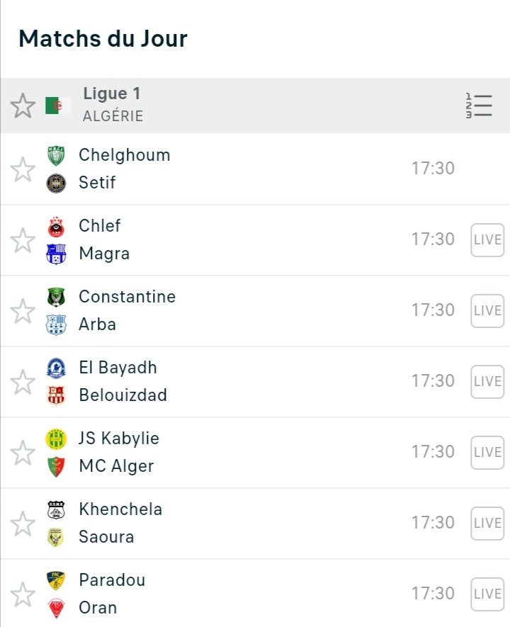 TheZokerTV's tweet photo. Ligue 1 Bombito Mobilis 🚀🇩🇿

Journée 25/30

17h30 
⬇️

#JSKabylie vs #MCA 🔥
#ACParadou vs #MCO 👀 https://t.co/Q0Lim3ZgPa