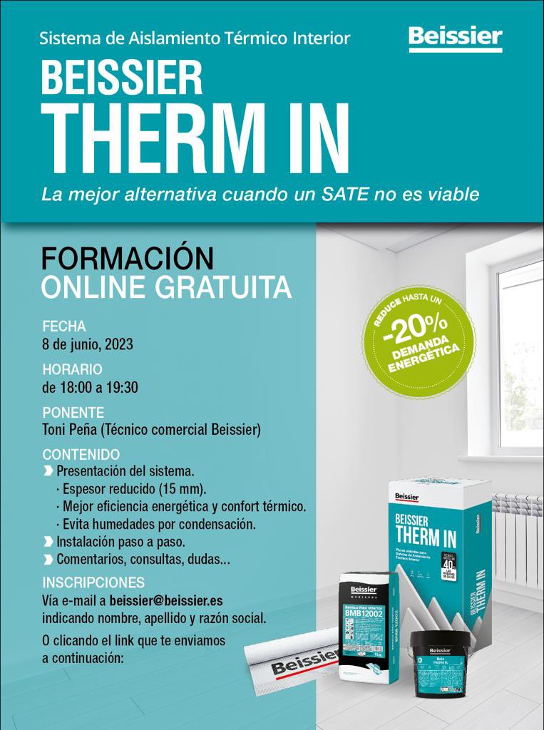 No perdáis la oportunidad de apuntaros a esta formación online GRATUITA de nuestros compañeros de <a href="/BeissierES/">Beissier Bricopared</a> . 😉😉