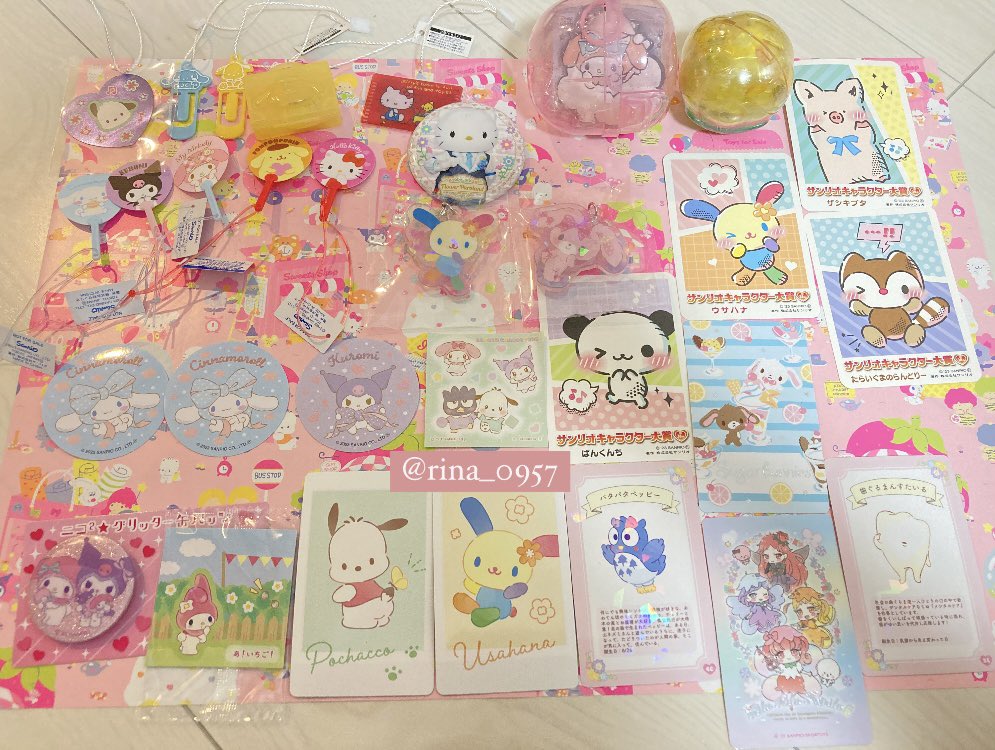 rina_0957's tweet photo. 🎀サンリオ グッズ 交換🍓

まんまる焼き 目印チャーム 缶バッジ ガチャ 他

譲)画像のもの

求)こぎみゅん キキララ グッズ  
未所持のものであれば検討いたします。

郵送交換 又は 都内交換(池袋・新宿周辺かサンリオフェスにて)希望。

お気軽にお声かけください。 https://t.co/fra9VVHBTj