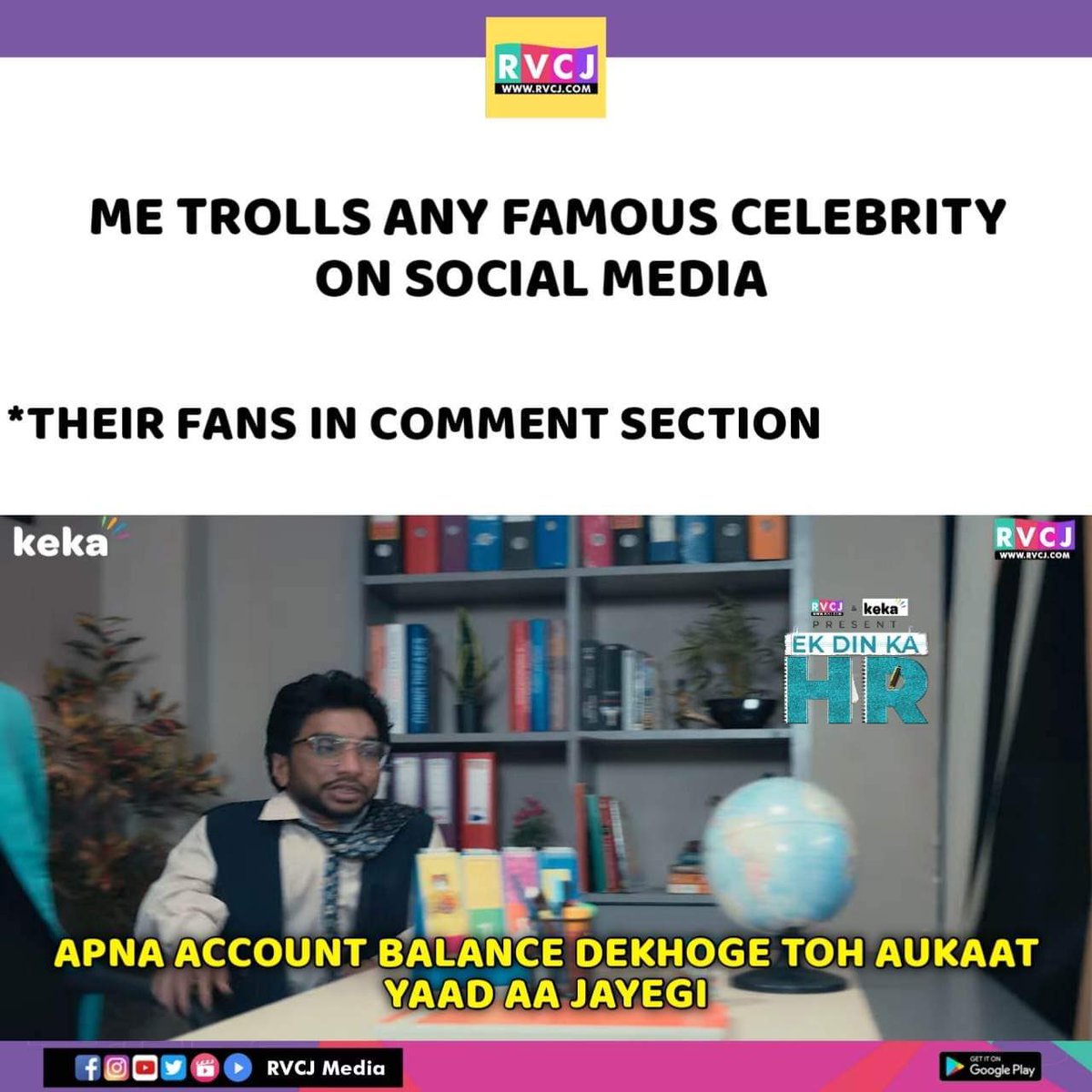 RVCJ_FB's tweet image. Loyal Fans 😂 

“Ek Din Ka HR” is now streaming 
Watch here: youtu.be/tuSW02HAjI0

#rvcjmedia #rvcjoriginals #keka