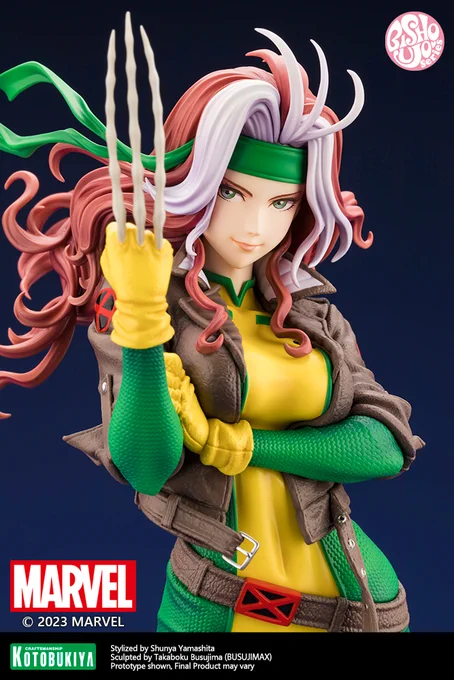 コトブキヤのフィギュア「MARVEL美少女 ローグ REBIRTH」の予約受付が始まりました!元イラストを描きました。