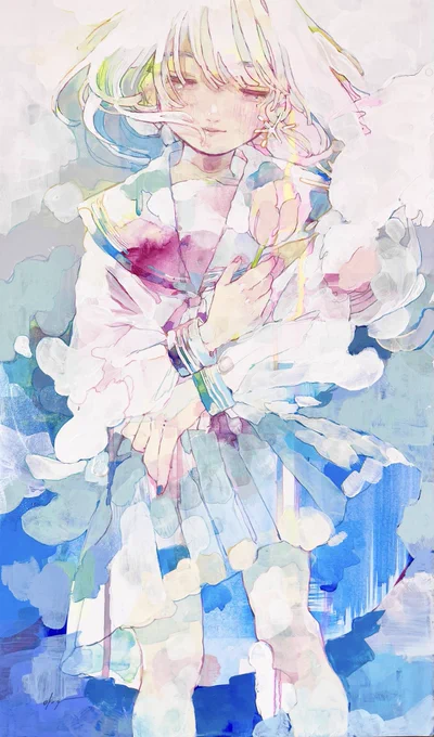 Vernissage Group Show  « BLUE IS THE WARMEST COLOR »   GALLERY JO YANA 7〜11 June  Two new artworks will be exhibited in Paris! パリでの青テーマの展示です #illustration #art