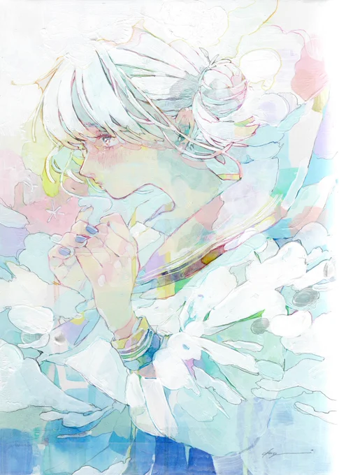 Vernissage Group Show  « BLUE IS THE WARMEST COLOR »   GALLERY JO YANA 7〜11 June  Two new artworks will be exhibited in Paris! パリでの青テーマの展示です #illustration #art