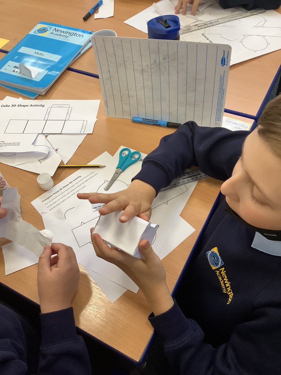 Hands on to help with our understanding of nets. <a href="/wearenewington/">Newington Academy</a>