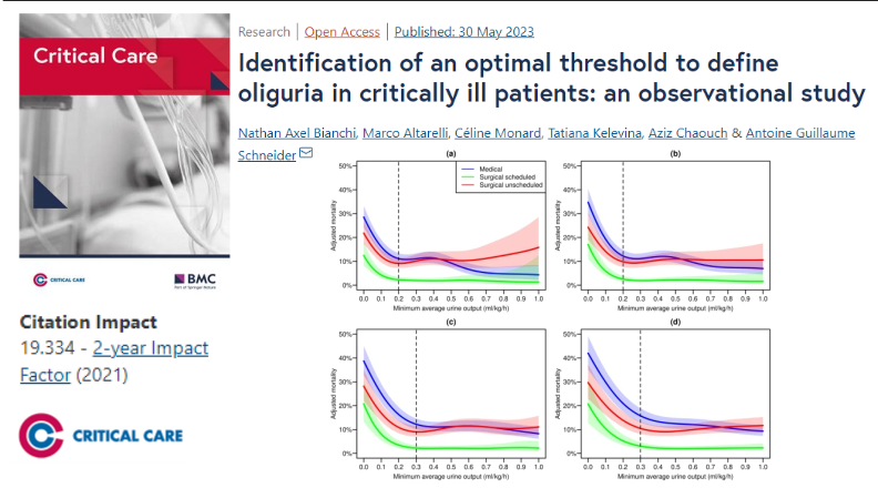 Crit_Care's tweet photo. #CritCare #OpenAccess

Identification of an optimal threshold to define oliguria in critically ill patients

Read the full article: https://t.co/4msRdcWZYY

@jlvincen @ISICEM #FOAMed #FOAMcc https://t.co/5PfiXkE5FO