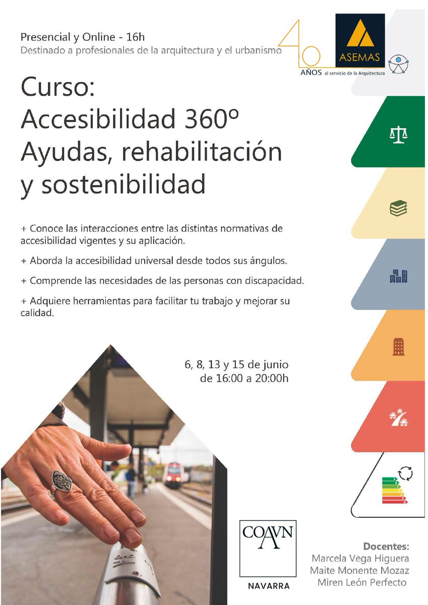 ¡Comenzamos esta tarde 16h!
CURSO PRESENCIAL Y ON LINE 
@CALICRATESacc @marcevegah <a href="/edurne_ramirez/">EdurneRamírezElcano</a> <a href="/borjabarredo/">borja barredo</a> #maitemonente <a href="/LePerfectier/">Miren León</a> <a href="/CSCAE/">CSCAE</a> #COAVN <a href="/DanielMaestu/">Daniel Maestu Yerro</a> 
#accesibilidad #arquitectura #urbanismo #rehabilitacion #sostenibilidad #discapacidad #accesibilidaduniversal