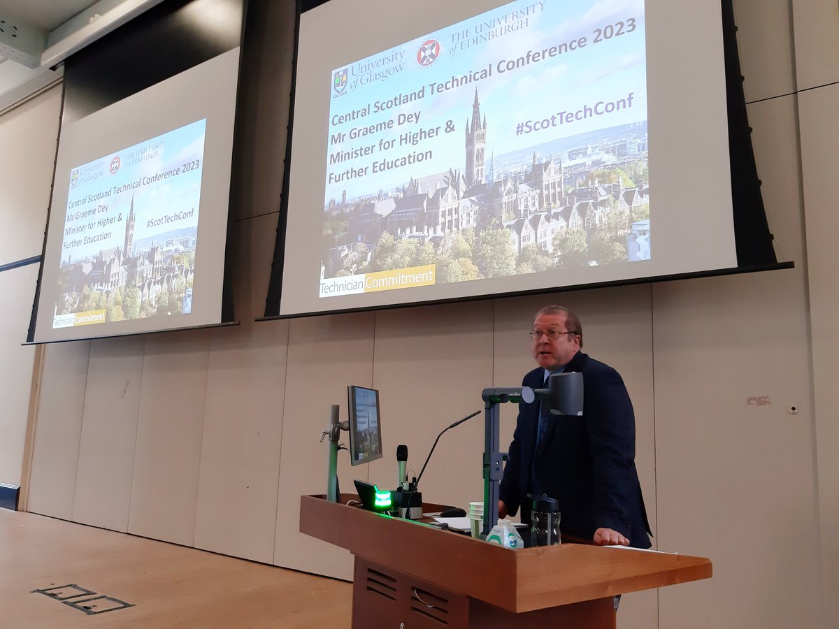 Salik_MA's tweet photo. @GraemeDeyMSP addressing the #ScotTechConf today @UofGlasgow
Interesting to hear government policies around supporting technical skills and roles.
@TechsCommit @UoETechnicians https://t.co/Y2eooy1L06