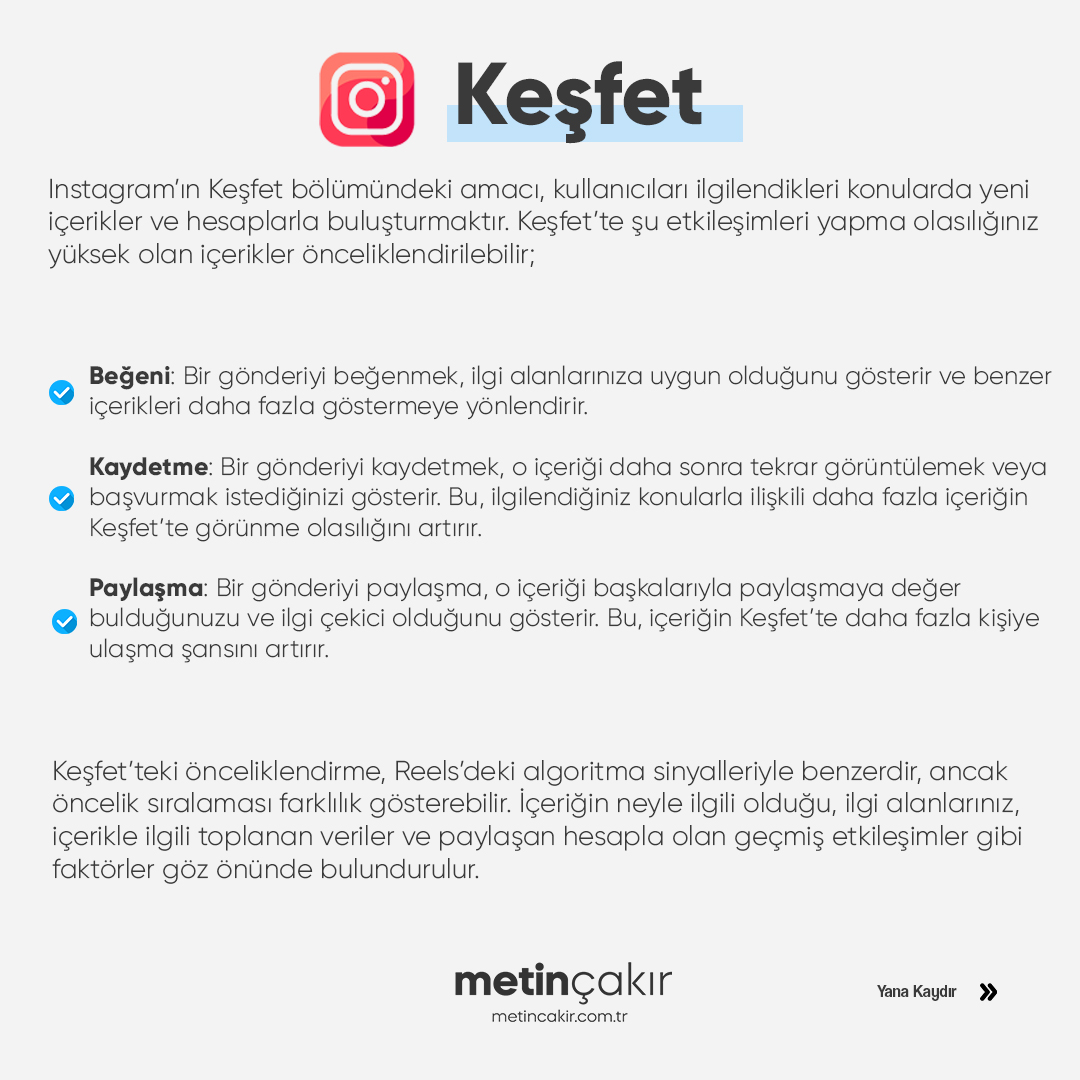 Instagram algoritmalarının detayları 🤯